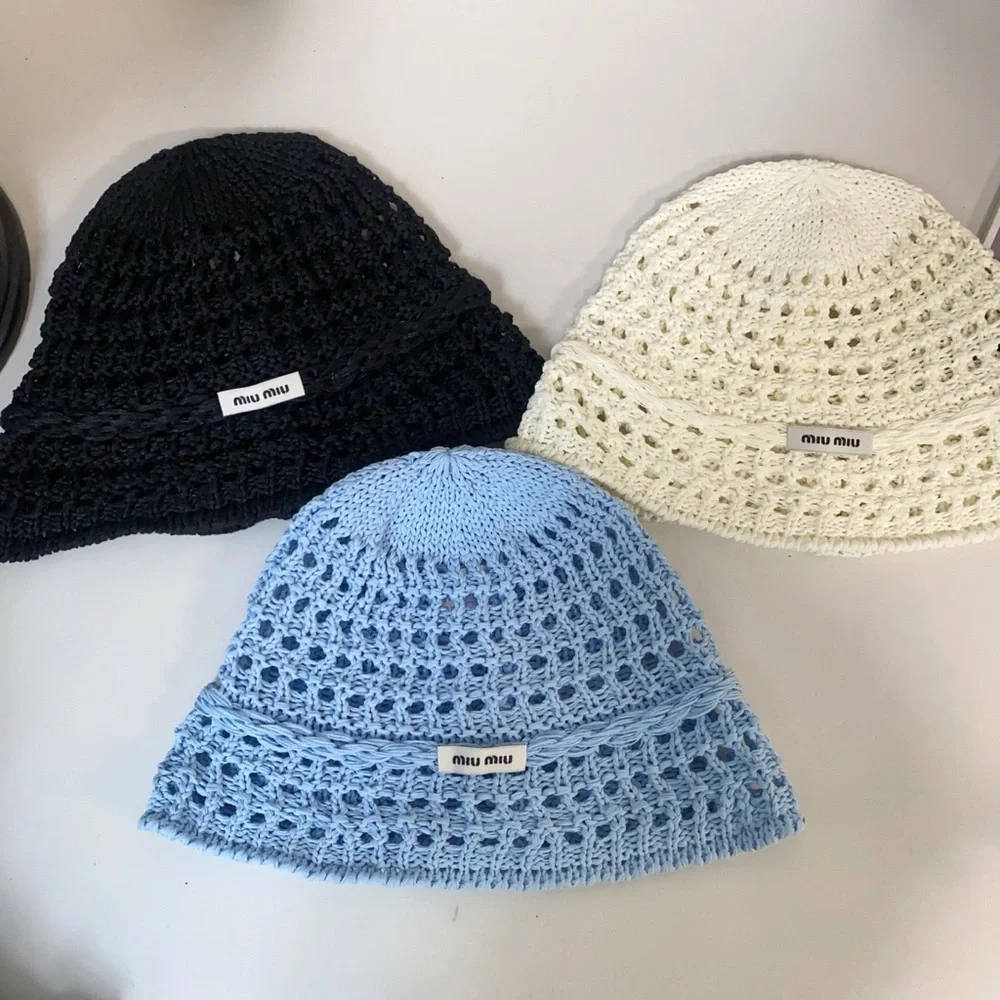 Miu Miu Baby Blue Crochet Bucket Hat - Kids - Picture 2 of 6